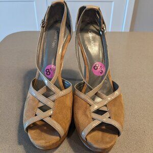 Calvin Klein Tan High Heel - Shalott Size 8.5